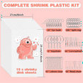 thumbnail image 4 of 170 PCS Shrink Plastic Sheets Kit, Paper with 15 Sheets Shrink Sheets,for Crafts Jewelry Making DIY,21x29cm, 4 of 7