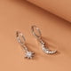 thumbnail image 5 of Pendientes con hebilla para la oreja con personalidad, temperamento, estrella, luna, asimétricos, de un solo diamante, estilo europeo y estadounidense, 5 of 5