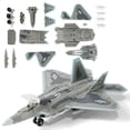 thumbnail image 1 of Kit de maquetas SEBUNAS F-22 Raptor Fighter Jet a escala 1:100 con soporte, 1 of 6