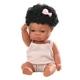 thumbnail image 1 of Baby Cute Curly Hair Sport Boys Black Baby Toy Doll Kids Gift Hooded With Cloth, 1 of 4