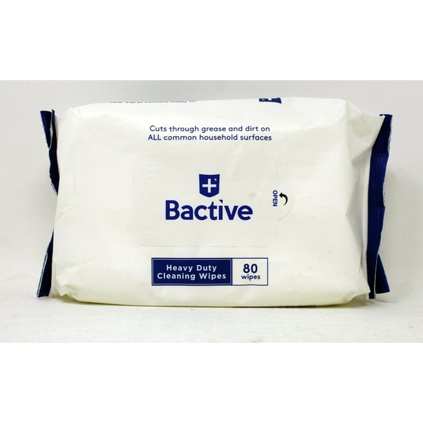 Bactive Heavy Duty Cleansing Wipes 80 Count