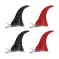 thumbnail image 1 of 1 juego 2 pares de horquillas de cuerno de buey rojas decorativas de Halloween horquillas COS (negro rojo), 1 of 6