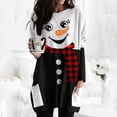 thumbnail image 2 of Womens Long Sleeve T Shirts Christmas Tops Plus Size Printed O-Neck Santa Xmas Tees Blouses, 2 of 3