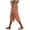 Coffee, variant on Women's Casual Pants Women's Summer Solid Color Elastic Waist Loose Side Button Decoration Versatile Capris Casual Pants