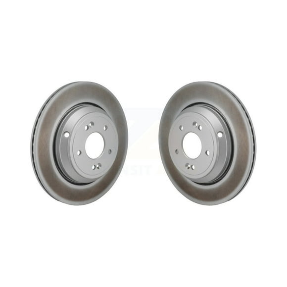 Genius Rear Coated Disc Brake Rotors Pair for Car Genesis G70 Kia Stinger G80 KG-102013