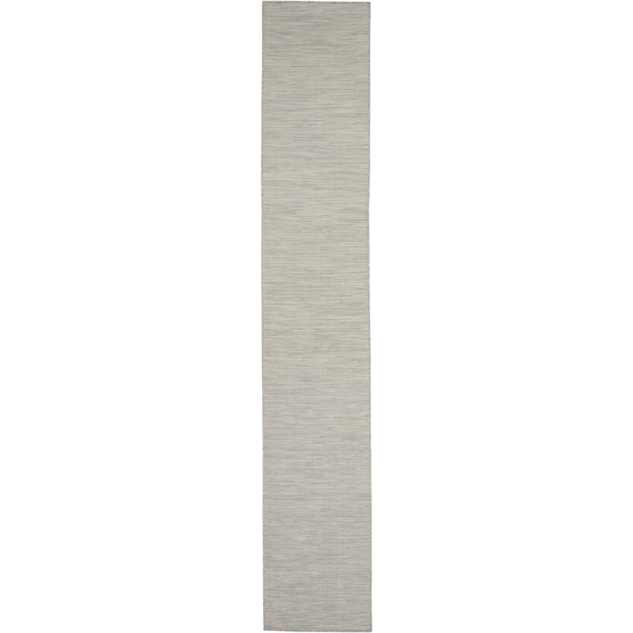 Nourison Positano Indoor/Outdoor Light Grey 2'2" x 12' Area Rug, (2x12)