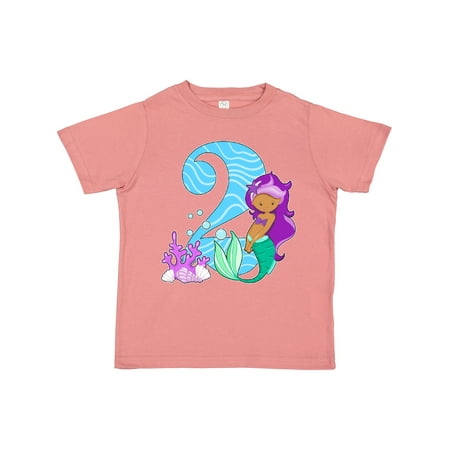 

Inktastic Second Birthday Mermaid Gift Toddler Toddler Girl T-Shirt