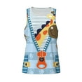 thumbnail image 4 of Gaeub Giraffe Come Out From Zipper Men's Athletic Tank Top, Workout Sleeveless Shirts, Running Tank Tops for Gym, Running, Training - Large, 4 of 9