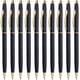 thumbnail image 1 of Bolígrafos negros, bolígrafo de tinta negra al por mayor, punta media de 1,0 mm, escritura suave para hombres, mujeres, uniformes de policía, oficina y negocios, paquete de 10 (negro), 1 of 7