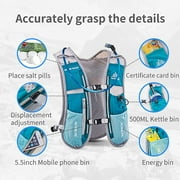 AONIJIE 5L Running Hydration Vest Backpack with 500ml BPA Free Soft Flask