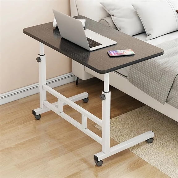 Historyli Standing Desk Adjustable Height, Small Computer Desk with Wheels, Portable Laptop Standing Table, Black