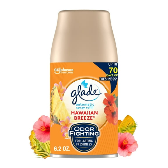 Glade Automatic Spray Refill 1 Count, Hawaiian Breeze, 6.2 oz. Total, Air Freshener