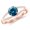 Rose Gold, variant on Curving Split Shank Diamond Engagement Ring with a 2 Carat Blue Diamond Heirloom Quality Center Platinum Size-5