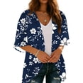 thumbnail image 4 of Xuyuer Spring Beach Cover-Up Cardigan - Women's 3/4 Sleeve Casual Shirt for Summer Seaside Outings, Resort Vacations, Breezy Seasonal Layering Top & Coastal Stroll Essentials, 4 of 7