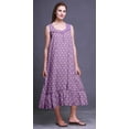 thumbnail image 4 of Bimba Lavender3 Floral Rose Sleeveless Cotton Nightgowns For Women Printed Mid-Calf Length Sleepwear XX-Large, 4 of 6