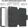 thumbnail image 3 of Dteck Luxury Business Case for iPad Air 11 inch 2025/2024 (M3/M2),Mangetic Leathe Card Slots Smart Case Built-in Pencil Holder Shockproof TPU 7 Viewing Angles Stand Folio Cover,Black, 3 of 10