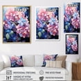 thumbnail image 4 of Designart "Blooming Hydrangea In Blue And Purple I" Hydrangea Floater Framed Wall Art Living Room, 4 of 5