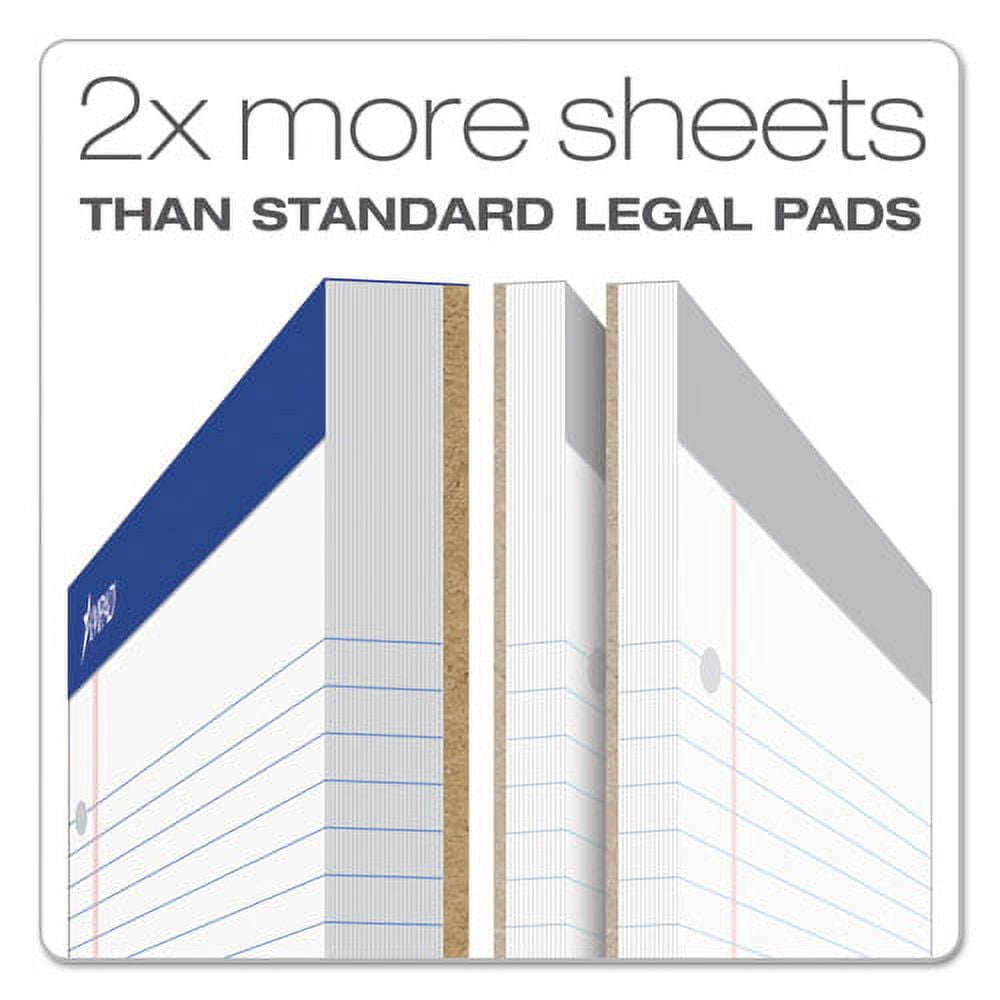 "Double Sheet Pads, Wide/legal Rule, 100 White 8.5 X 11.75 Sheets | Bundle of 2 Pads"