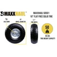 thumbnail image 6 of MaxxHaul 50501 10" Flat Free Tire With 5/8" Axle Bore Dia. Ball Bearing - All Purpose Tire, 6 of 8