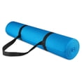 thumbnail image 1 of Fitvids 1/4-Inch High Density Thick Non Slip Workout Yoga Mat with Carry Strap, Blue, 1 of 4