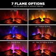 thumbnail image 6 of TURBRO Firelake 27-Inch Electric Fireplace Heater - Freestanding Fireplace with Mantel, No Assembly Required - 7 Adjustable Flame Effects, Overheating Protection, CSA Certified - 1400W, Black Walnut, 6 of 8