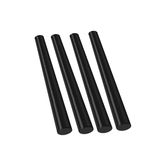 SIMOND STORE 1-1/2" Diameter x 12" Length Round Acetal Copolymer Rod - Opaque Black - Standard Tolerance - Delrin Rod (Pack of 4)