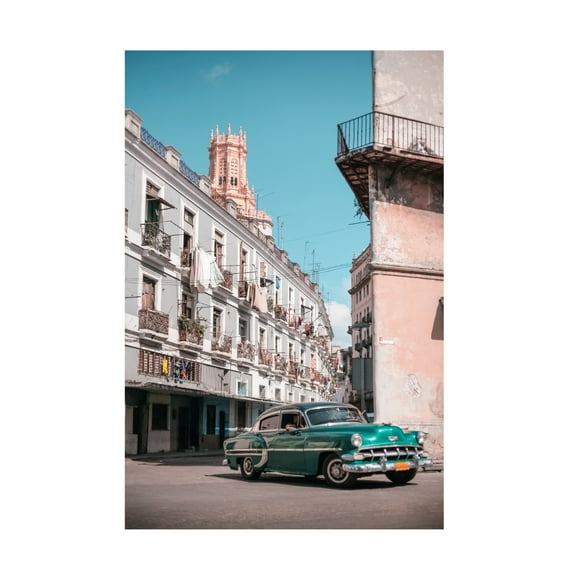 Canvas Wall Art - Alexander Yakovlev 'Old Havana 8' Wall Art for Living Room, Bedroom, or Office Décor by Trademark Fine Art - 12 x 19 Inches