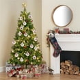 thumbnail image 2 of EUDIDV Xmas Decor Items New Christmas Bucket Transparent Ball Hanging 6cm16pcs Hollow Round Seamless Plastic Ball Christmas Decorations Holiday Hanging Decor, 2 of 7