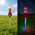thumbnail image 3 of 6 Styles Halloween Solar Ground Stake Lights Pumpkin Ghost Mummy Maple Leaf Waterproof LED Outdoor Garden Lamps Auto On/Off 2 Lighting Modes On/Flashing for Yard Party Decor, 3 of 7