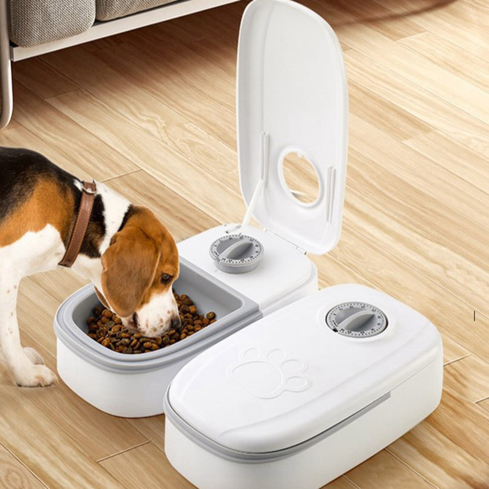 Smart Pet Feeder Bowl Automatic Ration Dispenser for Fresh Dry and Wet Double Meal Food 2PCS