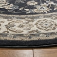 thumbnail image 3 of SAFAVIEH Lyndhurst Janel Traditional Bordered Area Rug, Anthracite/Cream, 7' x 7' Round, 3 of 7