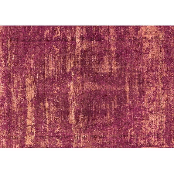 Ahgly Company Indoor Rectangle Oriental Orange Industrial Area Rugs, 7' x 9'