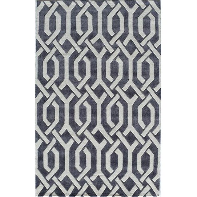 Rugs America 25099 Jourdan Sawyer Charcoal Rectangle Geometric Rug, 8 x 10 ft.
