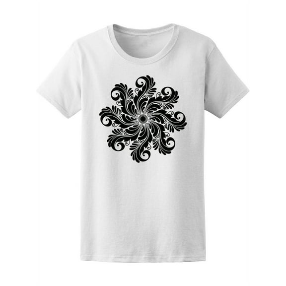 Awesome Floral Mandala T-Shirt Women -Image by Shutterstock, Female x-Large