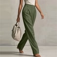 thumbnail image 6 of CHGBMOK Women's Wide Leg Pants High Waisted Button Business Casual Trousers Pleated Slacks Pants with Pockets, 6 of 9