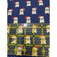 thumbnail image 2 of 45 x 36 Christmas Teddy Bears on Navy Blue with Dots 100% Cotton, 2 of 3