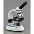 thumbnail image 2 of AmScope M149C-PS100-WM-E Digital Compound Monocular Microscope, WF10x and WF25x Eyepieces, 40x-1000x Magnification, LED Illumination, Brightfield, Single-Lens Condenser, Plain Stage, 110V or Battery, 2 of 4