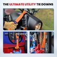 thumbnail image 6 of MOCA 8-Pack Soft Loop Tie Down Straps 4,000 Load Capacity & 12,000 Lbs Breaking Strength 1.6 x 17 inches Heavy Duty Tie Down Straps for Securing ATV, UTV, Motorcycles, Scooters & Dirt Bikes(Orange), 6 of 8