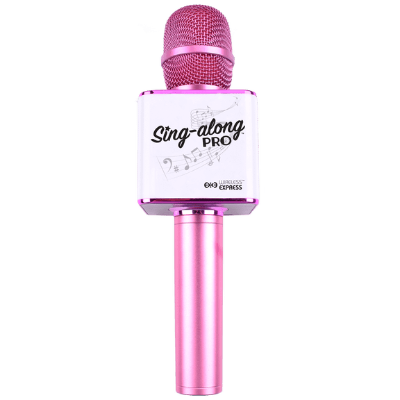 Sing-along PRO Bluetooth Karaoke Microphone and Bluetooth Stereo Speaker All-in-one (Pink)