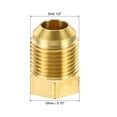 thumbnail image 2 of Uxcell Male 1/2 SAE / 3/4"-16UNF Brass Seal Plug Flare Tube Fitting 45 Degree Hex Pipe Fittings 3 Pack, 2 of 5
