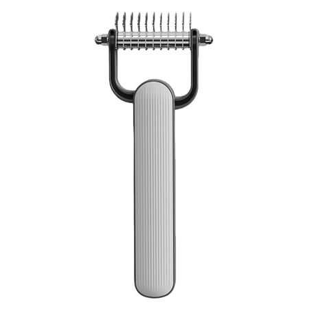 Double-sided Pet Grooming Brush Removes Tangles Knots Ergonomic Pet Grooming Tool Gentle Matt Remover Detangler for Detangling And Dematting Long (grey S)