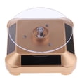 thumbnail image 2 of Solar Powered Rotary Display Stand Turn Table Changing Color Lights, Rotates Well Under Natural Light/ Indoor Light - Gold, 2 of 10