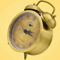 thumbnail image 2 of Reloj despertador mecánico retro, silencioso, dorado, con mecanismo de relojería, vintage, para mesita de noche, moderno, de cobre puro, para decoración de dormitorio s202412241017, 2 of 5