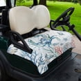 thumbnail image 2 of Golf Cart Seat Covers for 2 Seater, Ocean Crab Soft Microfiber Cart Seat Towel Blanket, Summer Coastal Coral Flower Shells Absorbent Breathable Non Slip Bench Seats Protector for Golf Course 51"x31", 2 of 9