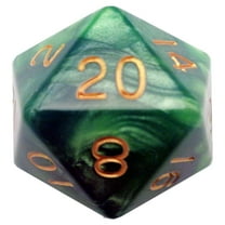 Metallic Dice Games d20 Single 35mm Mega GRltgr w/GD #