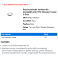 thumbnail image 2 of Rear Drum Brake Hardware Kit - Compatible with 1998 Chevy Tracker 2-Door, 2 of 2
