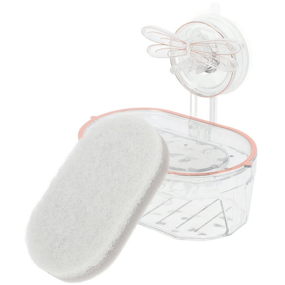 unbranded  Shower Soap Dish for Bar Holder with Suction Cup Soapbox Transparent