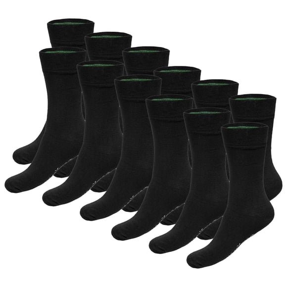 Bamboo basics Calcetines unisex, paquete de 12 - BEAU Anklet Socks, calcetines cortos, color liso Negro 41-46