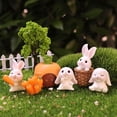 thumbnail image 3 of Mini artesanía pequeña estatua casa jardín de hadas resina artesanía bonsái conejo adornos estatuilla miniaturas decoración de pasteles, rábano n. ° 3 brillar Juguete, 3 of 6