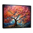 thumbnail image 2 of Designart "Trees Abstract Pink Peach Euphony" Modern Floater Framed Canvas Print, 2 of 7
